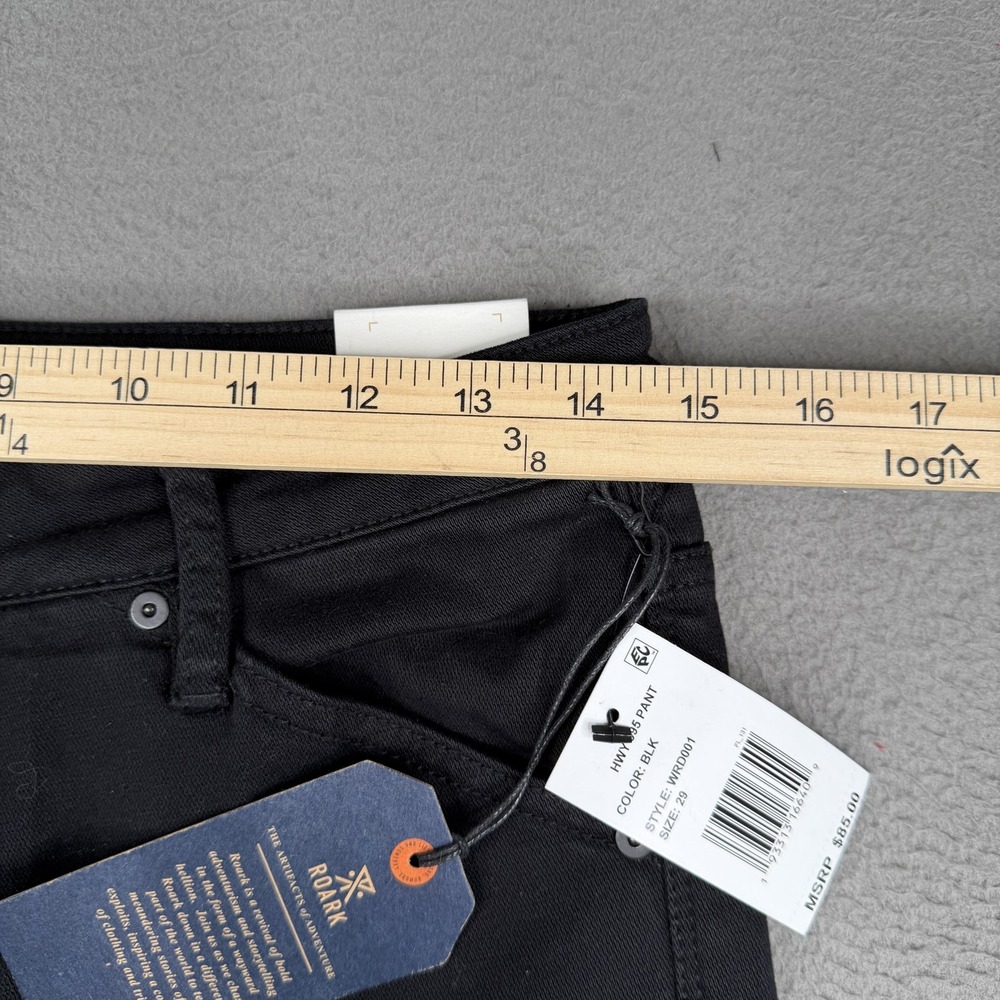 Roark HWY 395 Stovepipe Jeans Womens 29 Black High Rise Denim Pants Casual - Picture 7 of 13